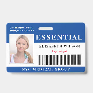 Essential Modern Employee Photo ID Badge