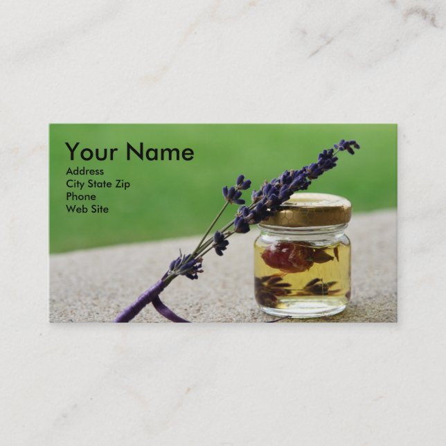 Essential Oil Business Cards (Front)