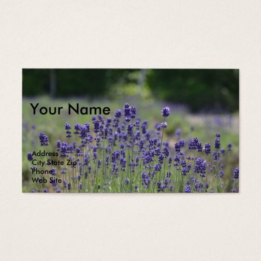 Essential Oil Business Cards with Lavender