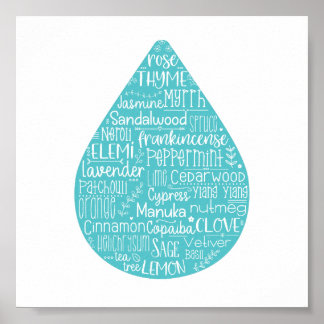 Essential Oil Drop Poster