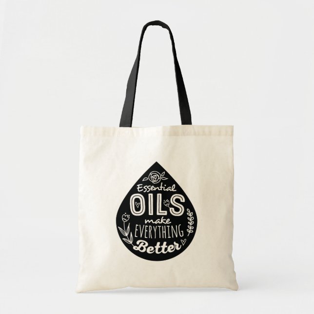 Essential Oil Drop Tote Bag (Front)