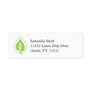 Essential Oil Leaf Logo Business Address