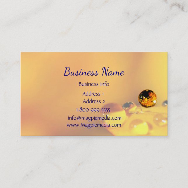 Essential Oil Products Custom Business Card (Front)