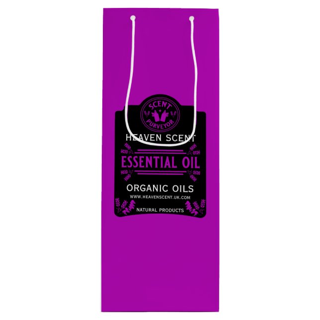 Essential Oil Scents Wine Gift Bag (Front)