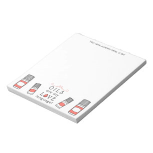 Essential Oils Are My Love Language Coral Peach Notepad