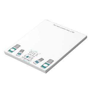 Essential Oils Are My Love Language Teal/Green Notepad