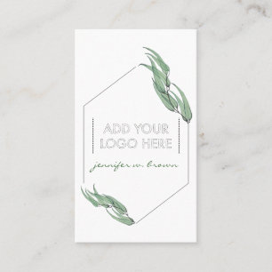 Essential Oils Eucalyptus Custom Logo green floral Business Card