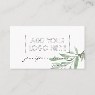 Essential Oils Floral green elegant boho logo Business Card