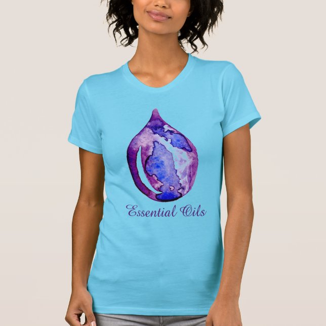 Essential Oils purple and blue T-Shirt (Front)
