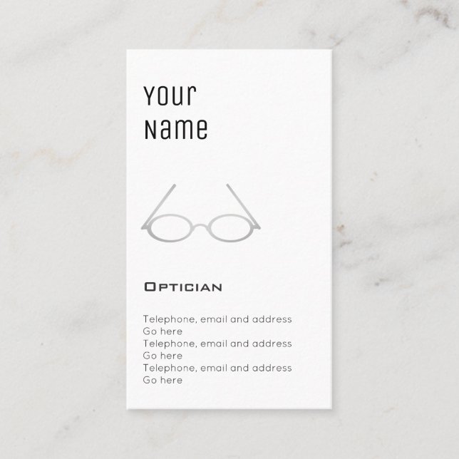 "Essential" Optician Appointment Cards (Front)