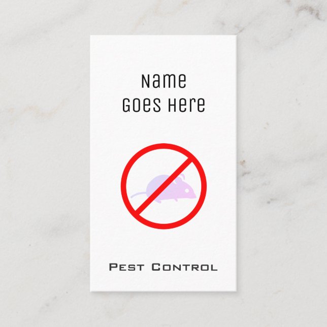 "Essential" Pest Control Business Cards (Front)