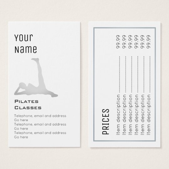 "Essential" Pilates Price Cards