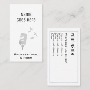 "Essential" Professional Singer Business Cards