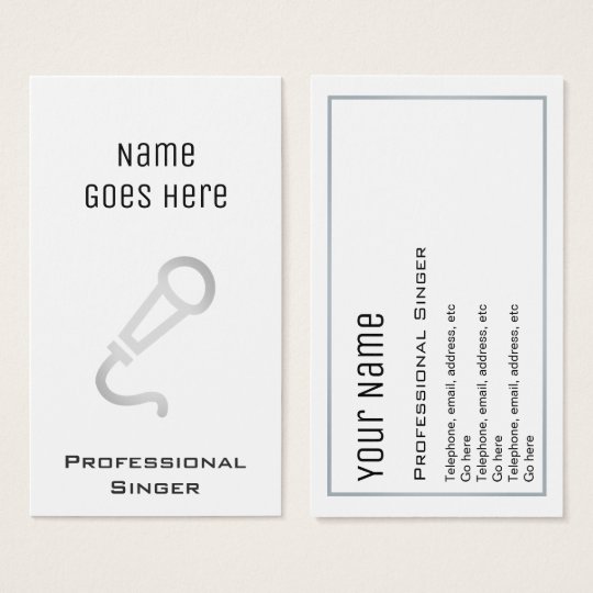 Singer Business Cards Business Card Printing Zazzle.co.uk