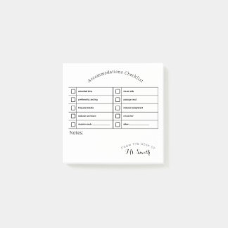 Essential SpEd Tool: Accommodations Checklist Post-it Notes