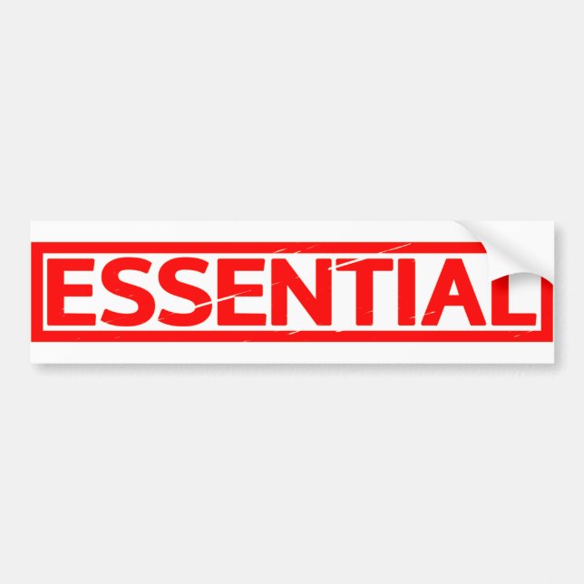 Essential Stamp Bumper Sticker (Front)