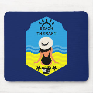 Essential Summer Beach Mouse Mat