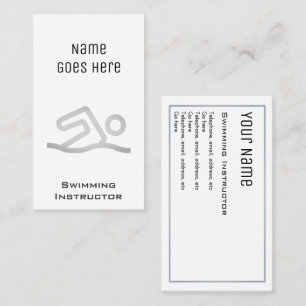 "Essential" Swimming Instructor Business Cards