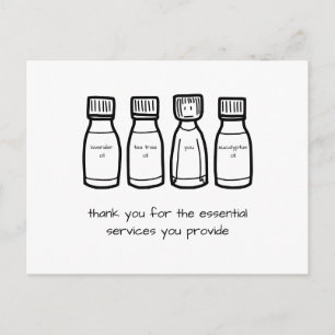 "Essential" Thank You Colouring Page Colouring Postcard