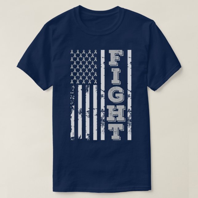 Essential Tremor Awareness Fight American Flag 4th T-Shirt (Design Front)
