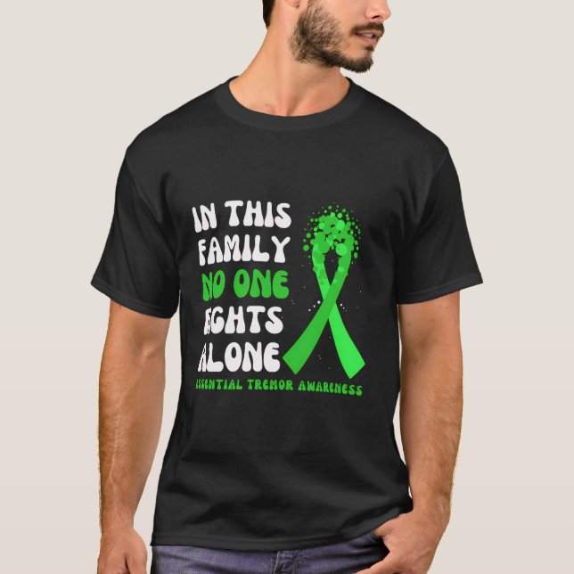 Essential Tremor Awareness Green Ribbon Hope Famil T-Shirt (Front)
