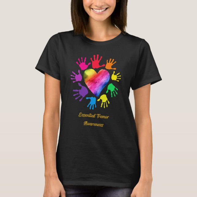 Essential Tremor Awareness Hands Essential Tremor T-Shirt (Front)
