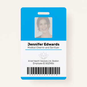 Essential workers identification ID barcode entry ID Badge