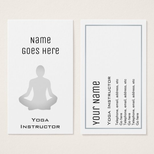 "Essential" Yoga Instructor Business Cards