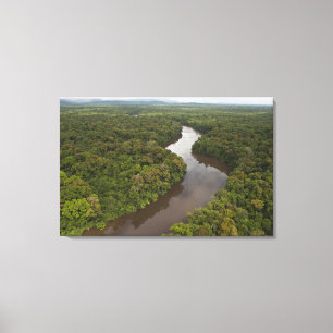Essequibo River, longest river in Guyana, and 4 Canvas Print