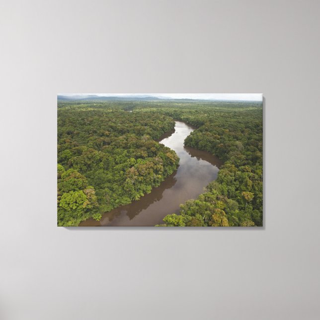 Essequibo River, longest river in Guyana, and 4 Canvas Print (Front)