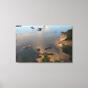 Essequibo River, longest river in Guyana, and Canvas Print
