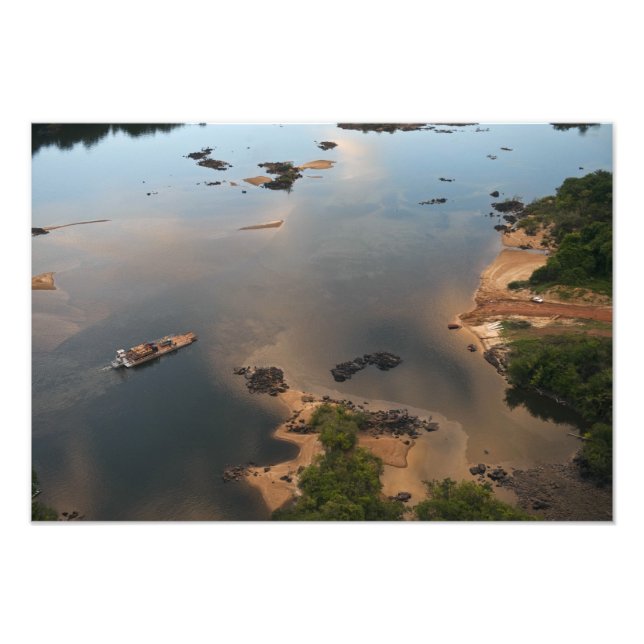 Essequibo River, longest river in Guyana, and Photo Print (Front)