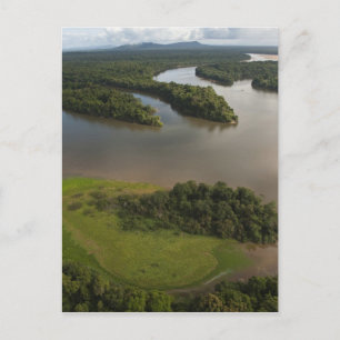 Essequibo River, longest river in Guyana, and Postcard