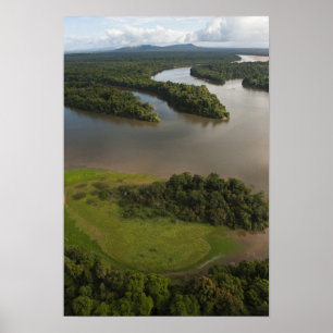 Essequibo River, longest river in Guyana, and Poster