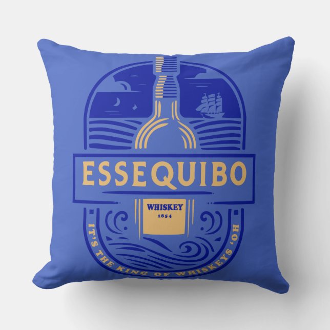 Essequibo Whiskey T-Shirt Cushion (Front)