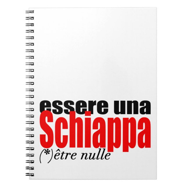Essere una Schiappa être nulle en français NoteB Notebook (Front)