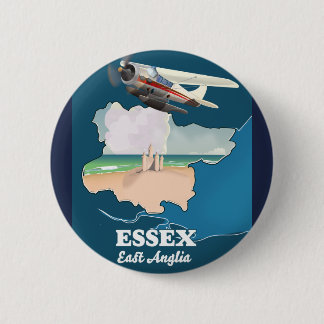 Essex county map 6 cm round badge