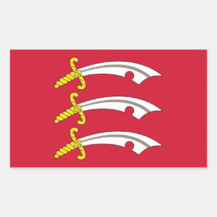 Essex flag england symbol sword rectangular sticker