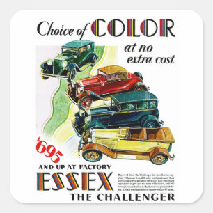 Essex The Challenger Automobile Square Sticker
