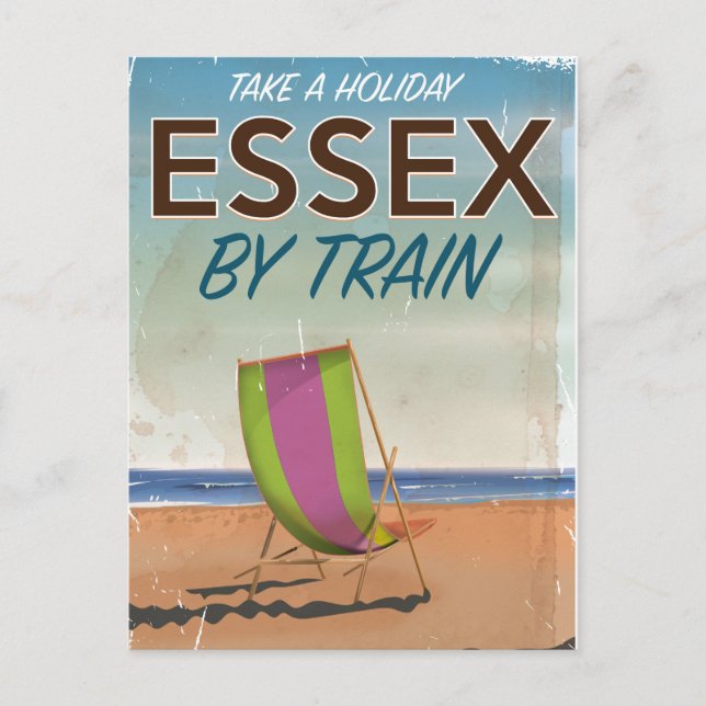 Essex, UK Vintage Travel poster Postcard (Front)