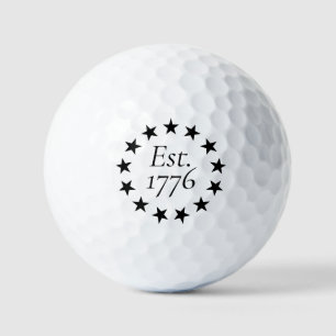 Est. 1776 Betsy Ross Flag Patriotic Gift Golf Balls