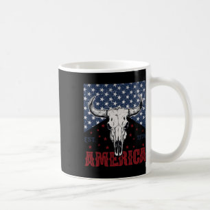 Est 1776 Cow Skull Funny 4th Of July Coffee Mug