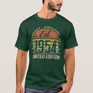 Est 1954 Limited Edition 72nd Birthday Vintage 72 T-Shirt