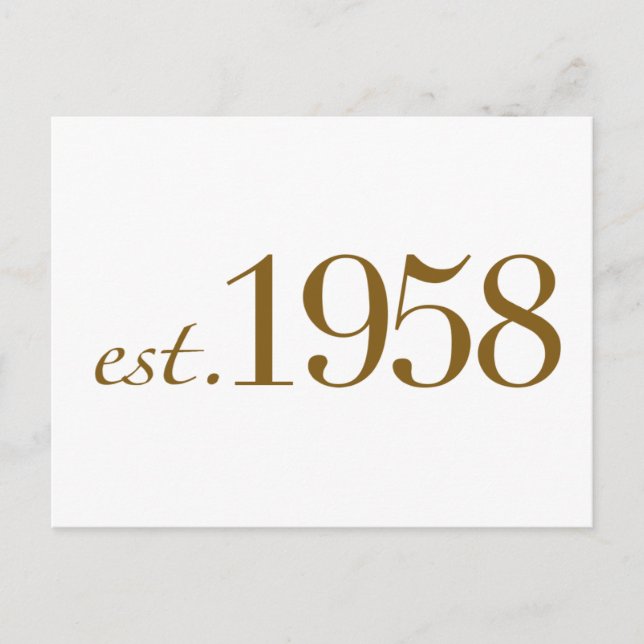 Est 1958 postcard (Front)