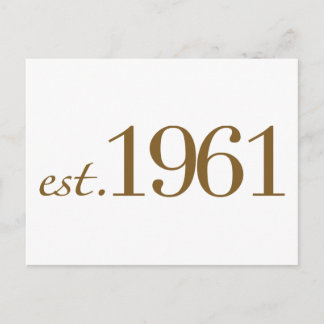 Est 1961 (Birth Year) Postcard