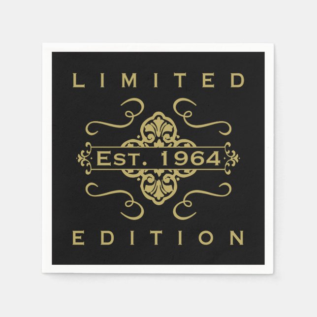 Est. 1964 60th Birthday Napkin (Front)