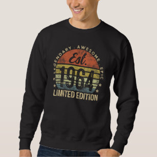 Est 1964 Limited Edition 61st Birthday Vintage 61 Sweatshirt