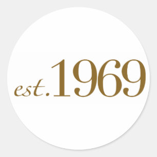 Est 1969 classic round sticker