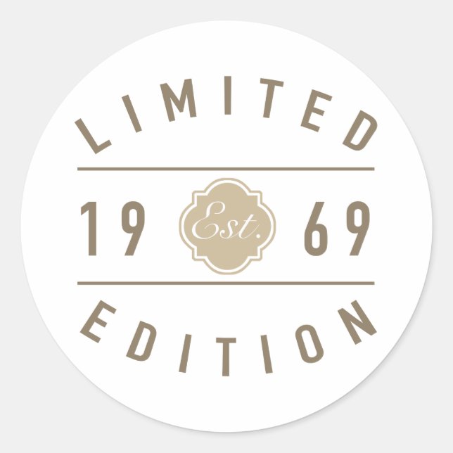 Est. 1969 Limited Edition Classic Round Sticker (Front)