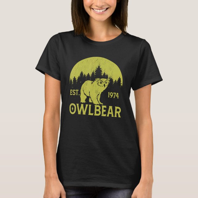 Est 1974 Owlbear Animals Forest Jungle Moon T-Shirt (Front)